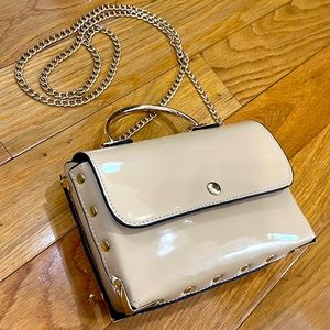 Faux Patent Crossbody Bag